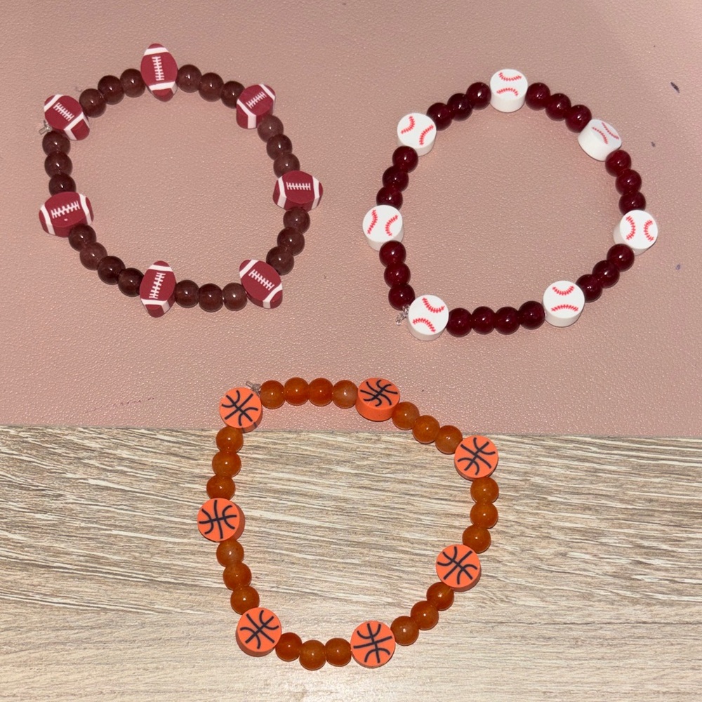 Adult sports bracelets Handcrafted by me